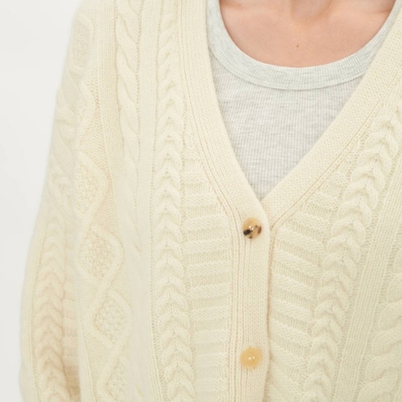 Organic mongolian cashmere cardigan - Picture 4 of 8